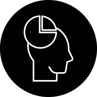 beyin ikonu vektör illüstrasyonu