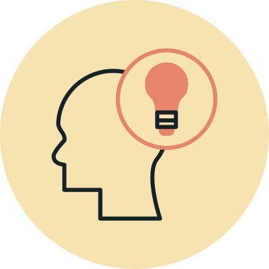 Bir fikrim var. Web simgesi basit illüstrasyon