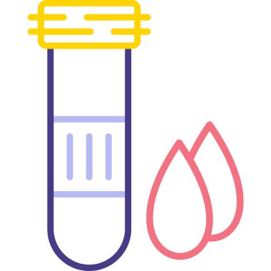 Test tübü simgesinin vektör illüstrasyonu