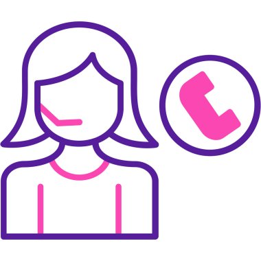 Müşteri servis simgesi vektör illüstrasyonu