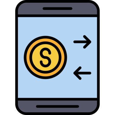 Madeni para ikonu. özet vektör illüstrasyonu