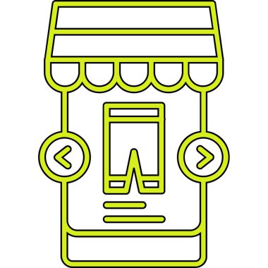çevrimiçi dükkan simgesi. beyaz arkaplanda izole edilmiş web tasarımı için çevrimiçi depolama vektör simgesi