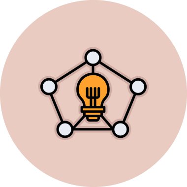 Benzersiz yaratıcı fikir vektör çizgisi simgesi