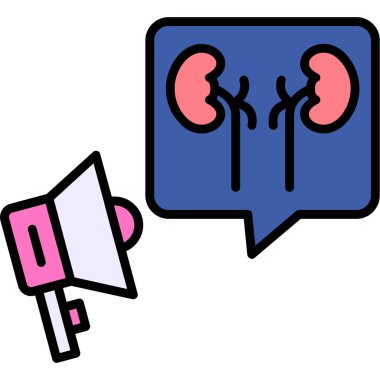 Böbrek ikonu vektörü. ana hatlı böbrek simgesi