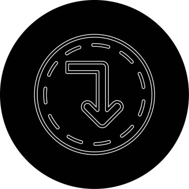 Bir pusula simgesinin vektör illüstrasyonu