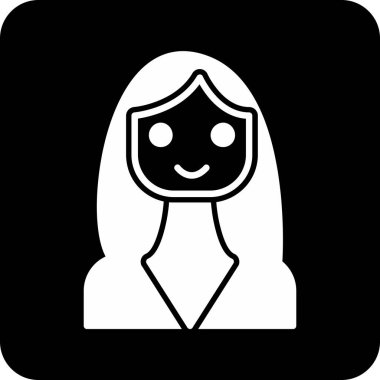 Kadın avatar. Basit tasarım