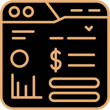 Fatura. Web simgesi basit illüstrasyon