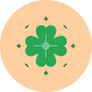 Yonca. Web simgesi basit illüstrasyon