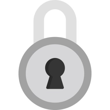 Düz simge, vektör resimlemesini kilitle