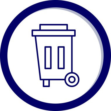 Çöp kutusu. Basit simge