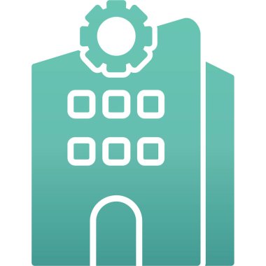 Fabrika simgesi vektör illüstrasyonu