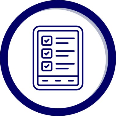 Kontrol listesi simgesinin vektör illüstrasyonu