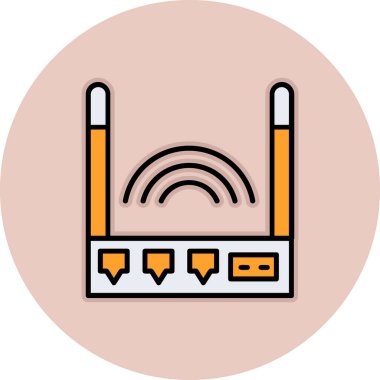 Kablosuz. Web simgesi basit illüstrasyon