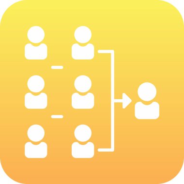 herhangi bir tasarım için hiyerarşi düz simgesi