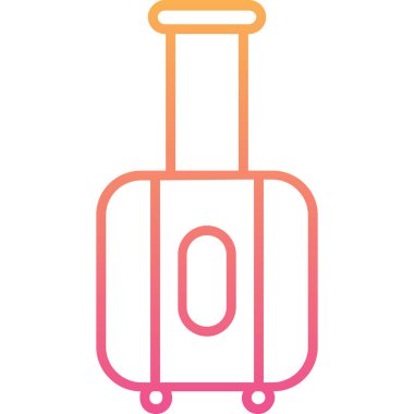 seyahat valiz simgesi, özet vektör çizimi