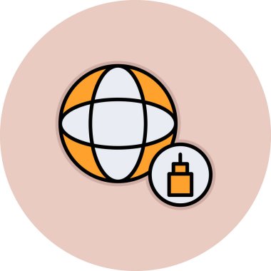 iğne imleci simgesi olan dünya