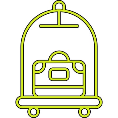 Yeşil ve sarı ikonun vektör illüstrasyonu