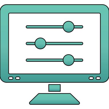 Kablosuz ağ ikonlu laptop. İnternet teknolojisi konsept vektör illüstrasyon rengi düz izole edilmiş ağ