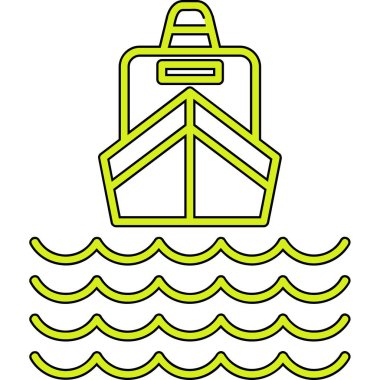 Gemi simgesi. vektör illüstrasyonu