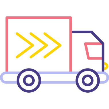 Teslim web simgesi, vektör çizim