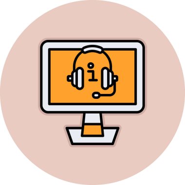 çağrı merkezi simgesi, vektör illüstrasyonu