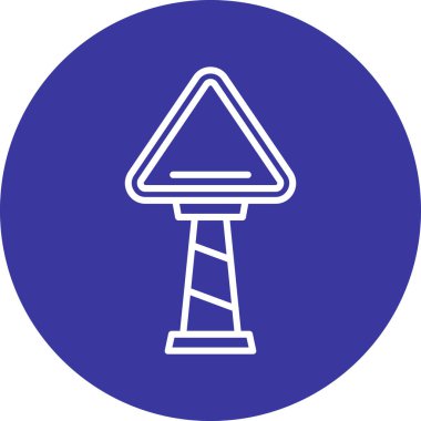 Yol simgesi, vektör illüstrasyonu