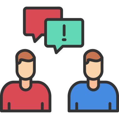 Sohbet vektör renk çizgisi simgesi