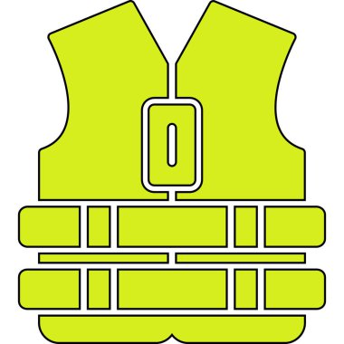 Yelek ağ simgesi vektör illüstrasyonu