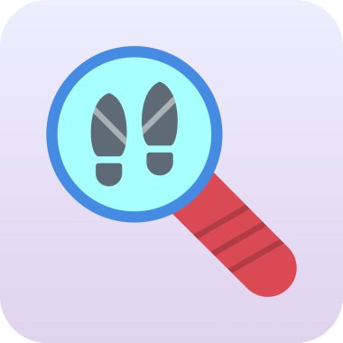 Büyütme cam simgesi, vektör illüstrasyonu