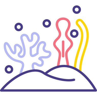 Volkan volkanı ikonu, vektör çizimi