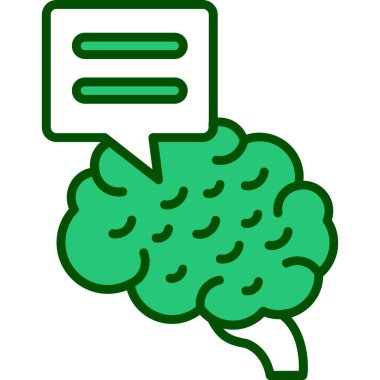 beyin kabarcığı konuşma simgesi