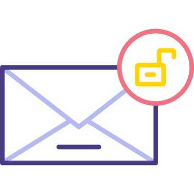 E-posta. Web simgesi basit illüstrasyon