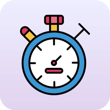 Saat simgesi vektör illüstrasyonu