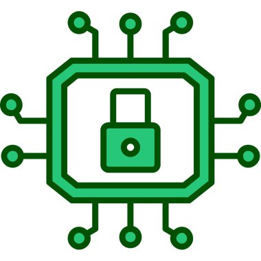 çip simgesi, vektör illüstrasyonu