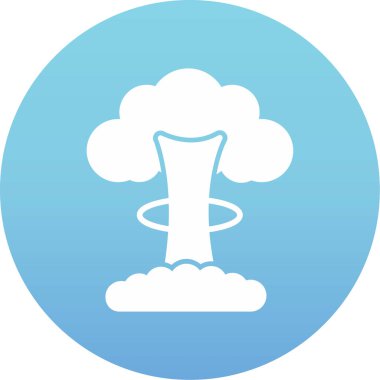 Simge, nükleer patlama çemberde.