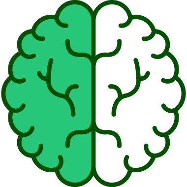 Beyin. Web simgesi basit illüstrasyon