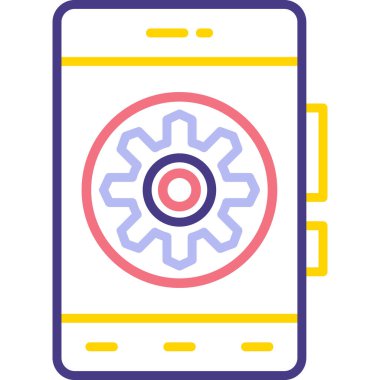 - Telefon. Web simgesi basit illüstrasyon