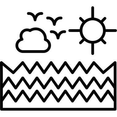 Güneş. Web simgesi basit illüstrasyon