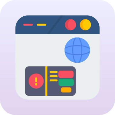 Web simgesi, vektör, basit tasarım