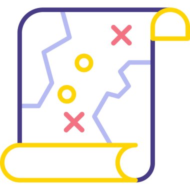 Harita. Web simgesi basit illüstrasyon