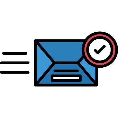 e-posta pazarlama vektör renk çizgisi simgesi