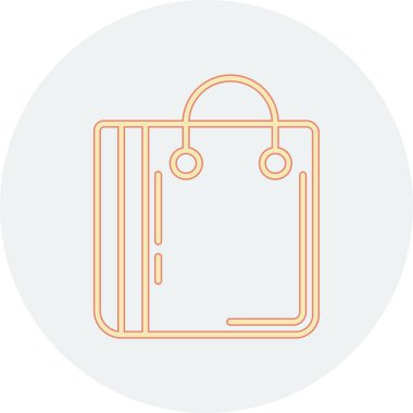 Çanta. Web simgesi basit illüstrasyon