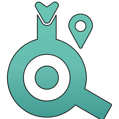 konum pin simgesi renk dış hat vektörü