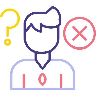 Soru işareti simgesinin vektör illüstrasyonu