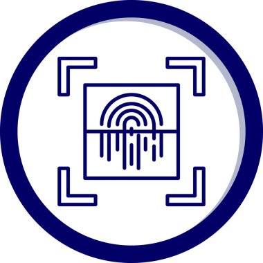 Parmak izi. Web simgesi basit illüstrasyon