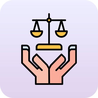 Adalet simgesinin vektör illüstrasyonu