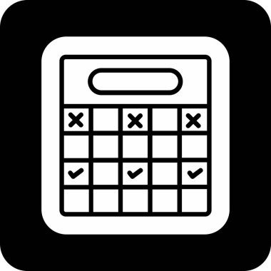 Takvim simgesi vektör illüstrasyonu