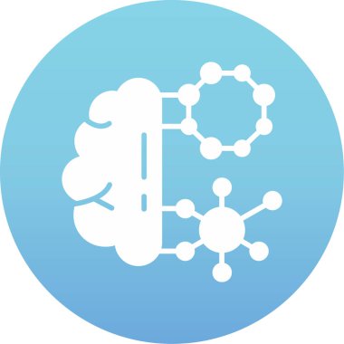 Beyin. Web simgesi basit illüstrasyon