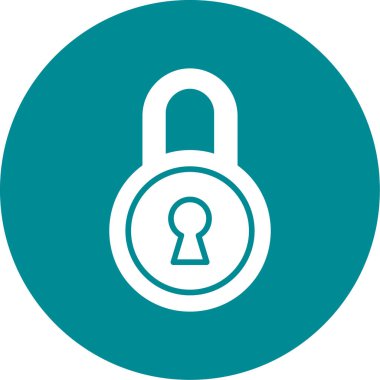 Kilit. Web simgesi basit illüstrasyon