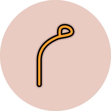 Çizgi film solucan simgesinin vektör çizimi